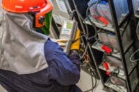 DC power plant, technician, meter